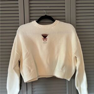 Espresso Martini Cream Crew Neck Sweater